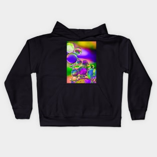 "Psychedelic Bubbles" - Fluid Art Photography Kids Hoodie